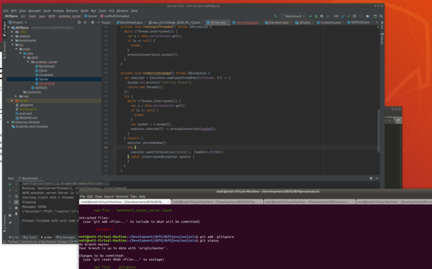 development screen shot on Ubuntu VM